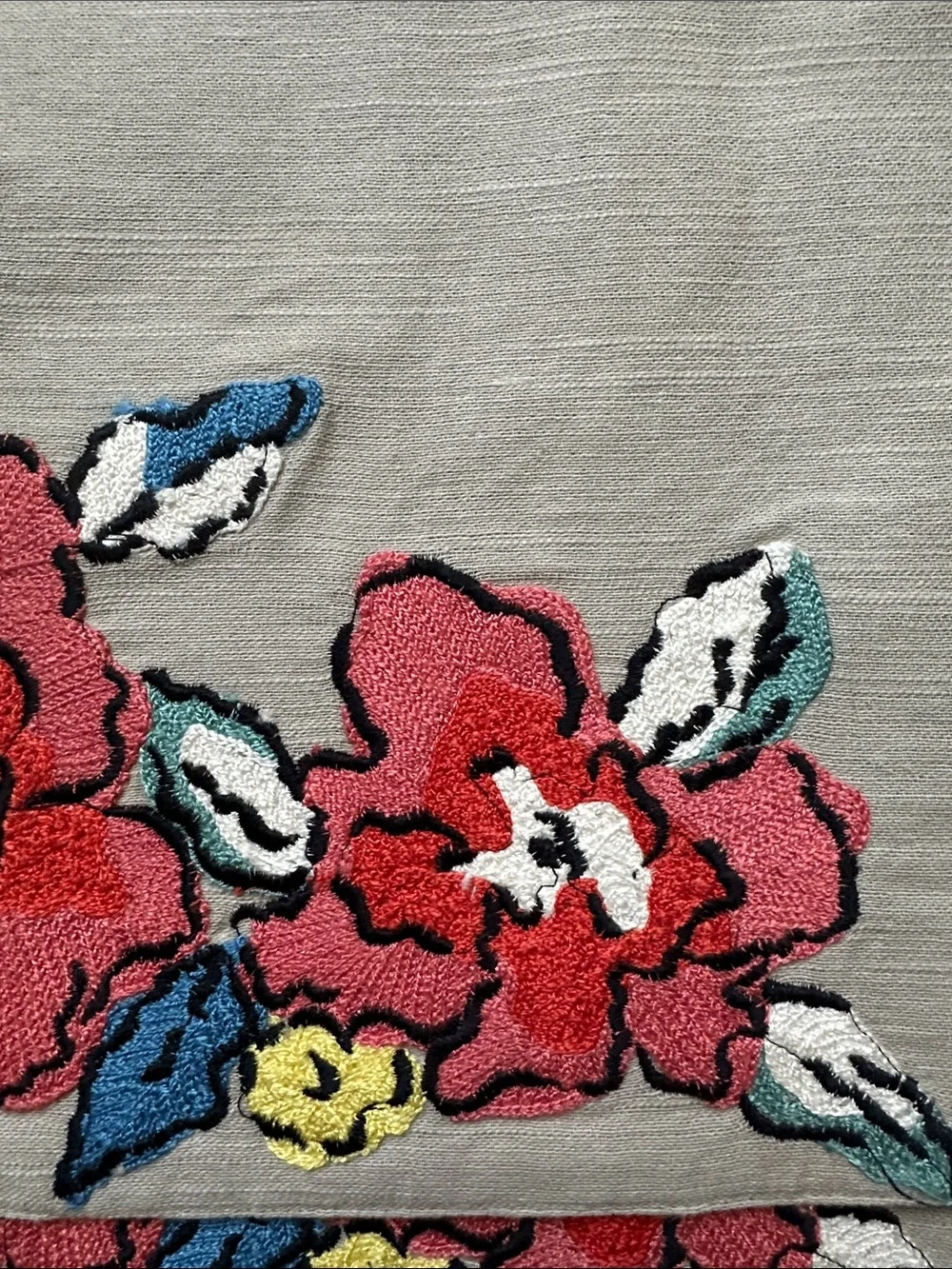 NWT Set of 4 Threshold Dolce Vita Floral Embroidered Placemats Floral Cotton